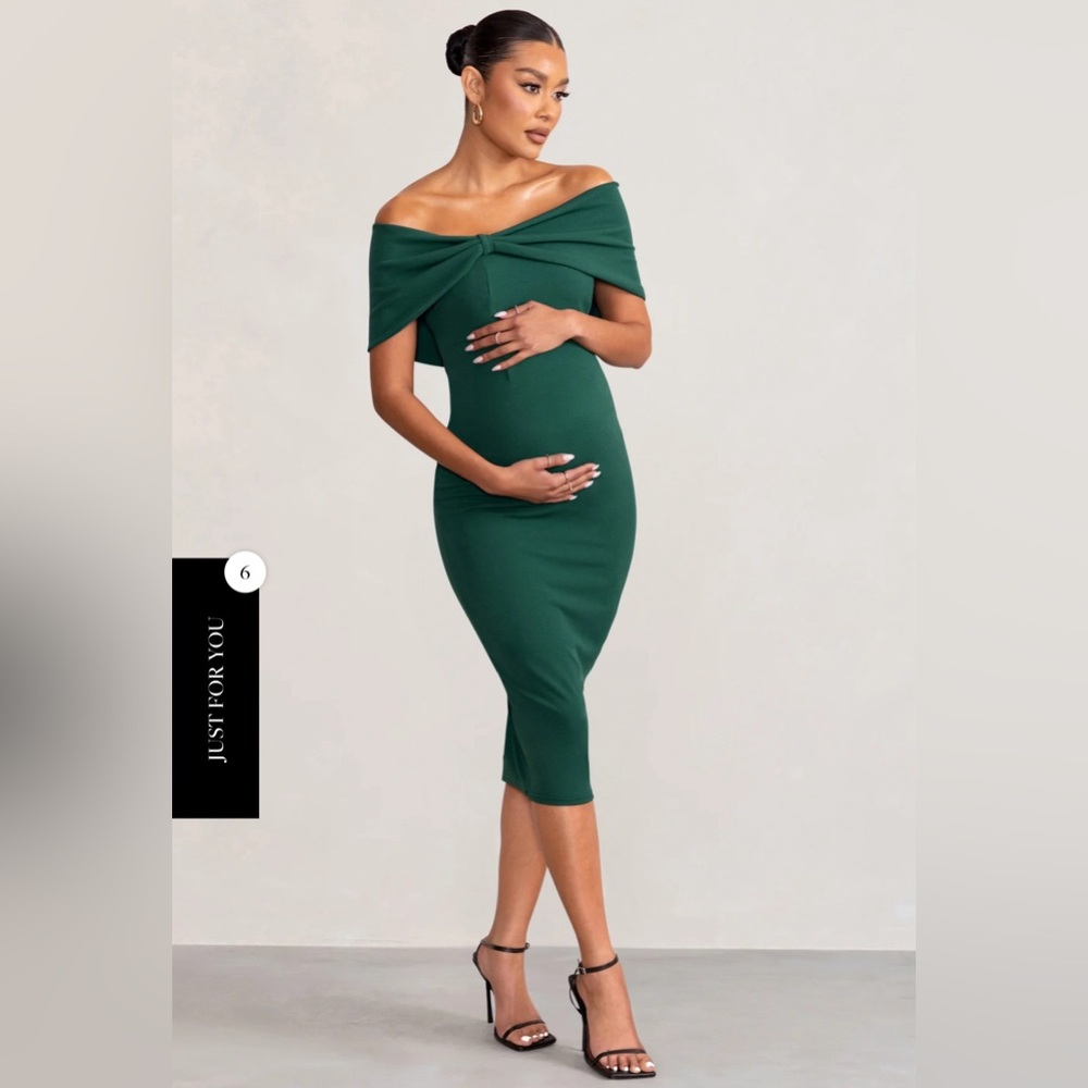 Club L Green Maternity Dress